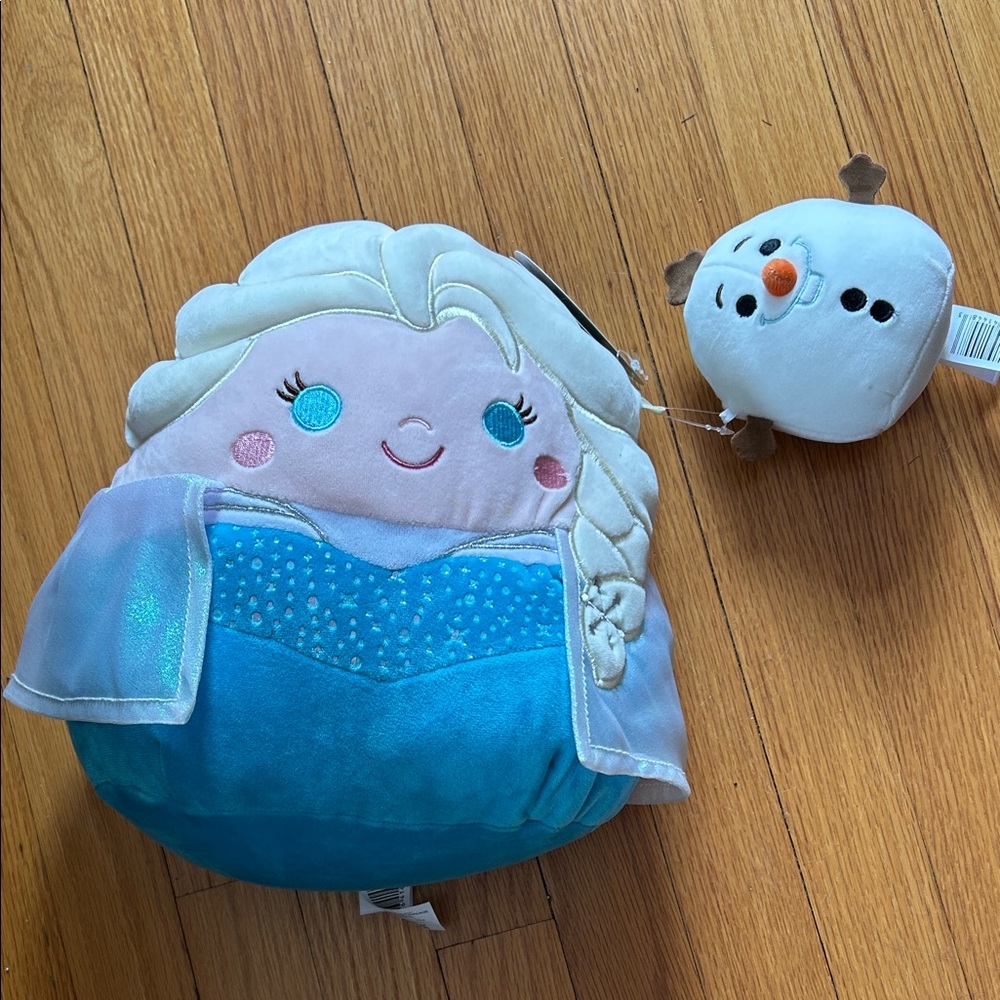 Elsa and Olaf Squishmallows Set - Blue and White